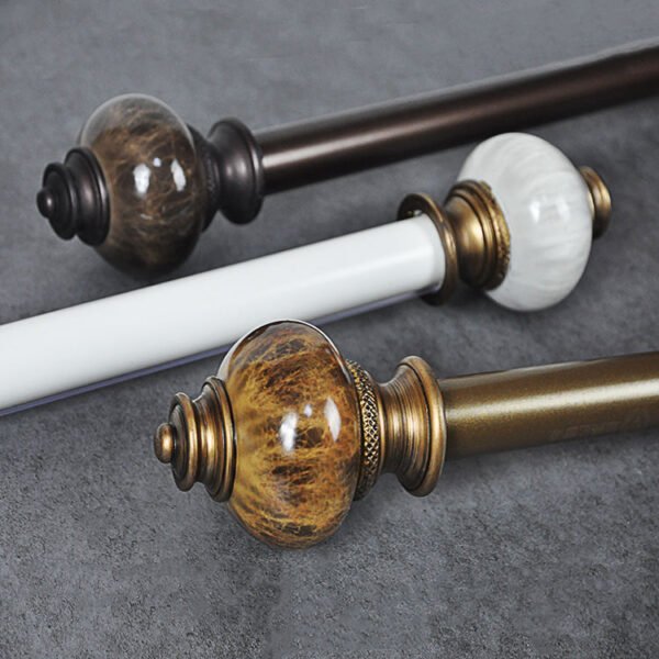 28mm Traditional Style Curtain Rod with Decorative Finials - 图片 4