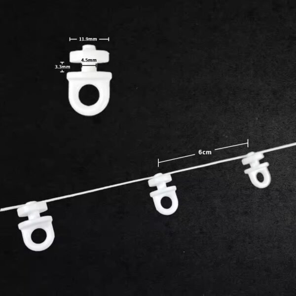 R&C Curtain Runner White Plastic Runner - 图片 2