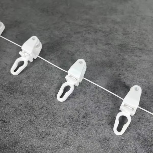 S Wave Curtain Runner - White Plastic Track Accessories - 图片 5