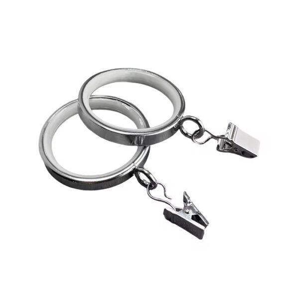 RC  Metal Curtain Rings with Clips multicolor - 图片 2