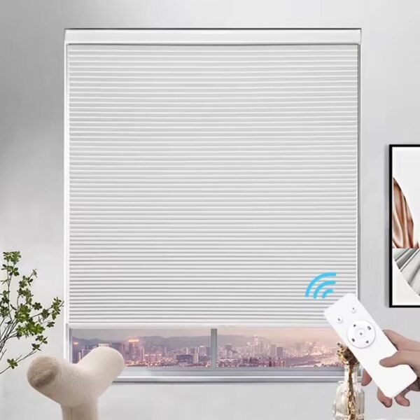 Professional Cordless Motorized Honeycomb Cellular Shades - 图片 2