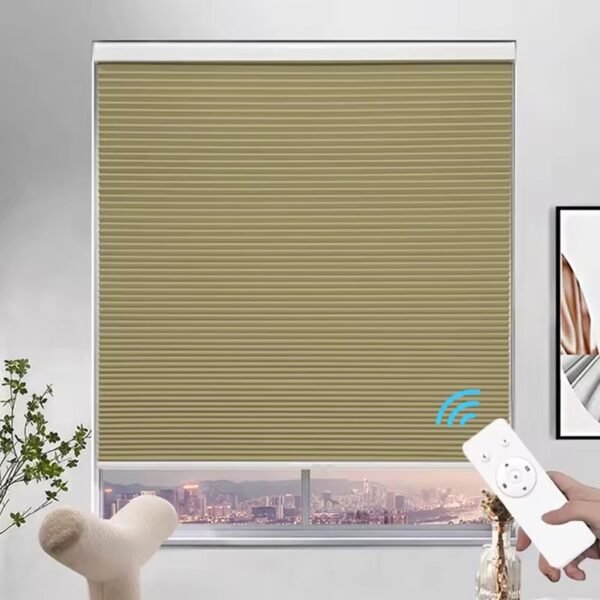 Professional Cordless Motorized Honeycomb Cellular Shades - 图片 5