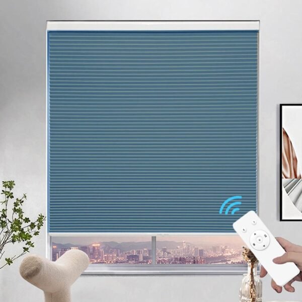 Professional Cordless Motorized Honeycomb Cellular Shades - 图片 4