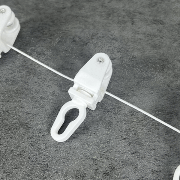 S Wave Curtain Runner - White Plastic Track Accessories - 图片 2