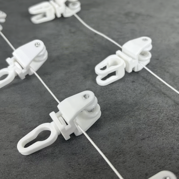 S Wave Curtain Runner - White Plastic Track Accessories - 图片 6