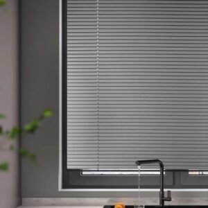 Aluminum Venetian Blinds No Drill Cordless Motorized