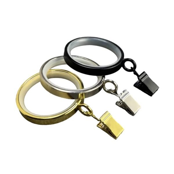 RC  Metal Curtain Rings with Clips multicolor - 图片 5