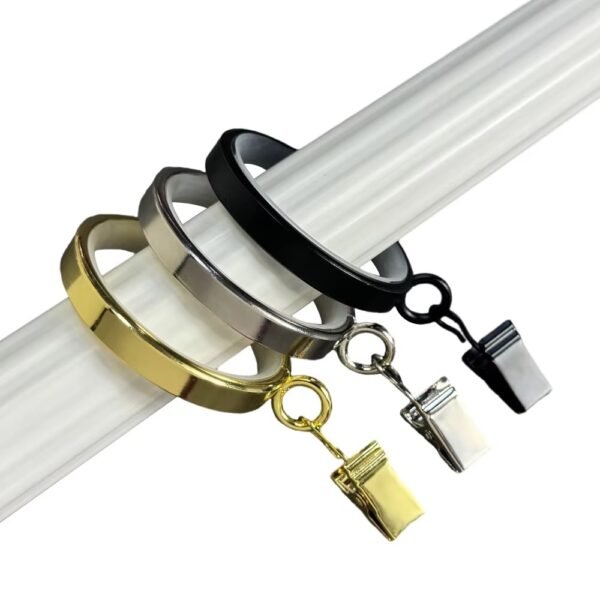 RC  Metal Curtain Rings with Clips multicolor - 图片 3