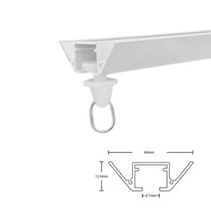 V Shape Recessed Curtain Track