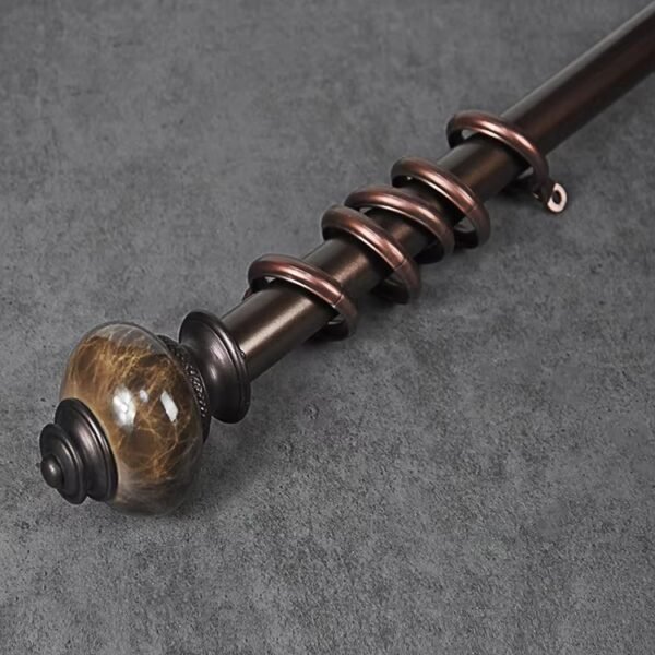 28mm Traditional Style Curtain Rod with Decorative Finials - 图片 2
