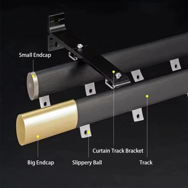 Professional Double Track Aluminum Curtain Rod System - 图片 7