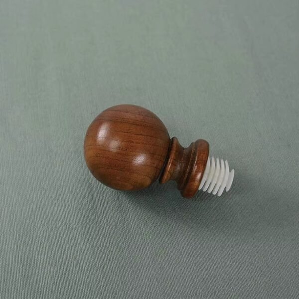 Premium Wooden Curtain Rod Set - Single & Double Track - 图片 3