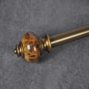 28mm Traditional Style Curtain Rod with Decorative Finials