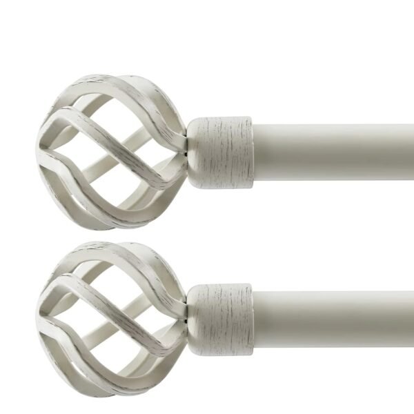 Gold Aluminum Curtain Rod with Decorative Finials - 图片 4
