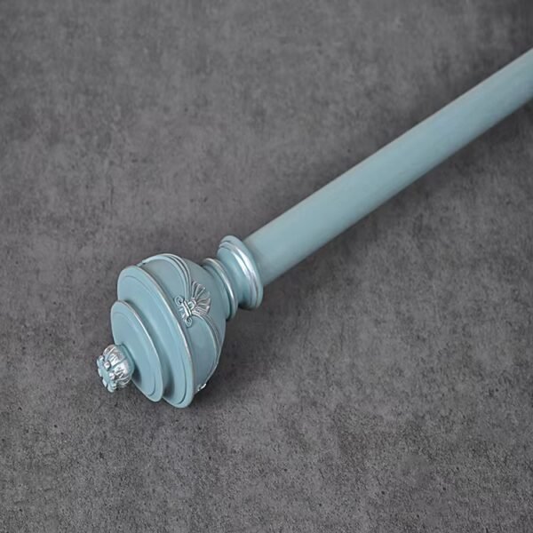 Premium Aluminum Curtain Rod with Antique Brass Finials - 图片 4